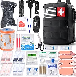 IFAK Trauma Kits, 115 PCS First Aid Kits with 36" Splint Israeli Style Compression Bandage, Survival Emergency Prepare Bag Equipment Multi-Purpose Tools for Home, Car, Camping, Hunting product image