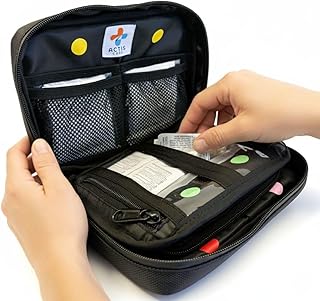 MediKit: Medical Kit with 20 Types of Essential Medications for Pain, Cold, Allergy, Stomach and Other Common Ailments. Compact 6"x8". Perfect for Vacationers, Business Travelers, Students and Campers product image