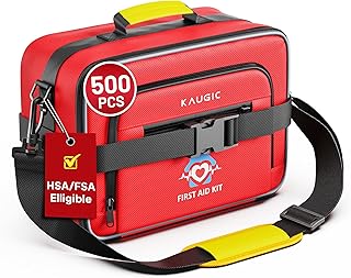 500 PCS First Aid Kit for Car Home Businesses, Well-Organized Emergency Kit, Survival Trauma First Aid Kits for Travel Camping Home College Dorm Essential Supplies product image