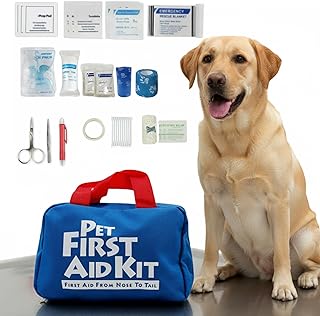 Pet First Aid Kit for Pets Dogs & Cats, 63 Piece Emergency Survival Bag for Home, Outdoor, Hiking, Travel, Camping, Emergencies product image