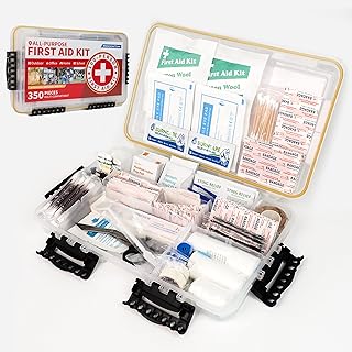 Prelady-350 Pieces All-Purpose 100-Person Emergency First Aid Kit – Waterproof Plastic Case | Clearly Organized for Fast Retrieval | Perfect for Home, Business, Workplace, Boat, Travel, Outdoor & Car product image