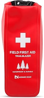 Waterproof First Aid Kit for Camping, Boating, Hiking – 64-Piece Outdoor Emergency Medical Bag with Roll-Top Closure by Nomad Gear product image