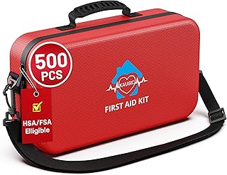 500 Pcs First Aid Kit for Home/Car/Travel/Camping/Businesses, Waterproof Emergency Kit for Hiking, Sports, Truck, Office, Vehicle & Outdoor Emergency Supplies, Well-Organized Home Travel Essentials product image