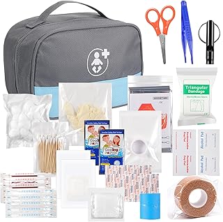 First Aid Kit Bag, 98PCS Small Car Emergency Kits Portable Travel Safety First Aid for Camping Hiking Outdoor Sports Home Emergencies product image