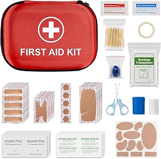 Mini First Aid Kit, 115 Piece Hard-Shell Portable EVA Emergency Medical Kit, Suitable for Home, Travel, Outdoor, Camping, Office, Car, Hiking, and School product image