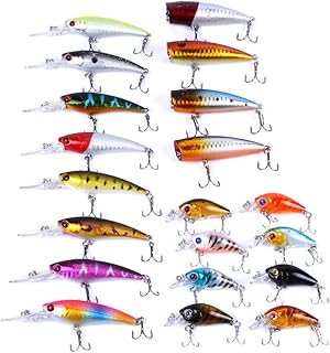 Aorace Fishing Lures Kit Mixed Including Minnow Popper Crank Baits with Hooks for Saltwater Freshwater Trout Bass Salmon Fishing product image