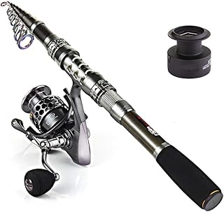 Sougayilang Telescopic Fishing Rod Reel Combos with Carbon Fiber Fishing Pole Spinning Reels and Fishing Accessories product image