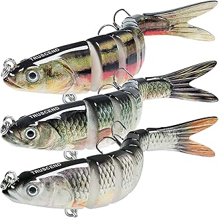 TRUSCEND Easy Catch Swimmax with BKK Hooks, Magic Noisy Wiggling and Vibrating Actions for More Bites, Lifelike Fishing Lures for Bass Trout Walleye Crappie, Strongest Dyneema Fiber Jointed Swimbaits product image