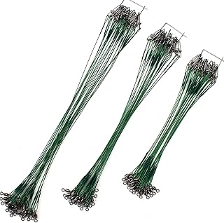 Fishing Leaders, Fish Line Stainless Steel Wire with Swivels Snap Connect Fishing Gear and Equipment Tackle Kit, for Lures Bait Rig Or Hooks, Fishing Gift product image