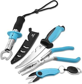 Mossy Oak Fishing Tools Kit- Fishing Plier, Fish Lip Gripper, Multifunctional Fishing Hook Remover with Lanyards Sheath, Saltwater Resistant Fishing Accessories & Equipment, Fishing Gifts for Men product image