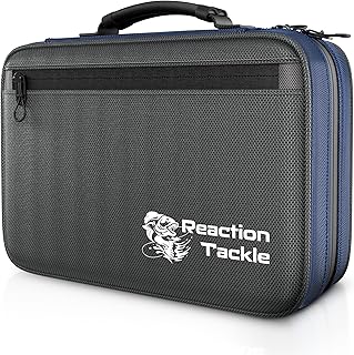 Reaction Tackle Deluxe Bait Binder – Water-Resistant Soft Plastic Bait Storage Bag, Saltwater & Freshwater Fishing Tackle Organizer, Lure Bag for Bass, Kayak, and Boat Fishing product image