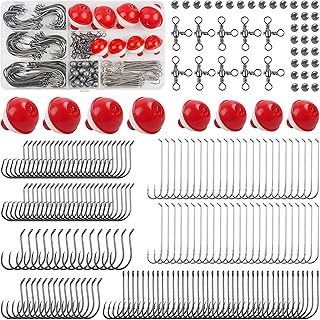 Fishing Bobbers Tackle Kit, 223pcs Beginner Equipment Kit with Circle Hooks, Octopus Baitholder Hooks, Bobbers, Swivels, Sinker Weights Terminal Tackle Box for Bass Trout Panfish Catfish Fishing product image