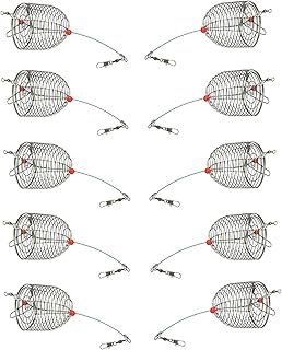 10Pcs/Pk Carp Fishing Bait Trap Cage Feeder Basket Holder Coarse Lure Feeder Carp Fishing Tackle Kit,Size L/M/S Available product image
