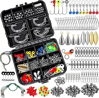 TOPFORT 187/343pcs Fishing Accessories Kit, Organized Fishing Tackle Box with Tackle Included, Fishing Hooks, Fishing Weights Sinkers, Fishing Gear and Equipment, Fishing Gift for Men product image