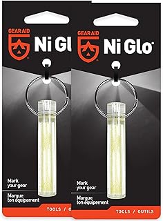 GEAR AID Ni Glo 2” UV Rechargeable Glowing Keychain – Multi-Purpose Glow-in-the-Dark Accessory for Camping product image