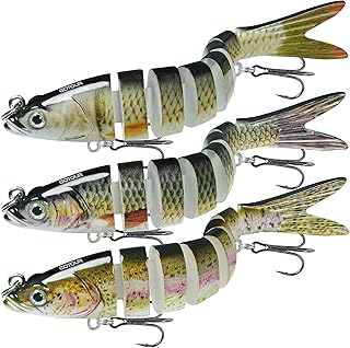 GOTOUR Fishing Lures for Freshwater or Saltwater, Easy to Use for Family Fishing Beginner and Pros, Most Lifelike Jointed Swimbait，Slow Sinking Bass Pike Panfish Walleye Lures, Fishing Gifts for Men product image