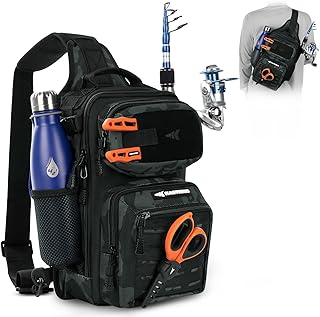 KastKing BlowBak Tactical Sling Tackle Bag-Lightweight Fishing Backpack Storge Fishing Gear and Equipment,Gift for Men product image