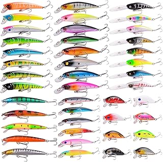 Aorace Fishing Lures Kit Mixed Including Minnow Popper Crank Baits with Hooks for Saltwater Freshwater Trout Bass Salmon Fishing product image