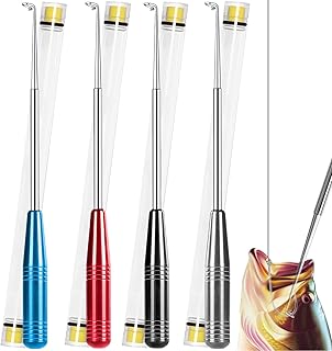 Fish Hook Remover Tool, Fishing Hook Quick Removal Descending Device, Fishing Gear Security Equipment Kits for Adult, Hook Extractor Accessories Detacher Tools with 4PCS Storage Tube product image