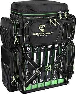 Evolution Fishing Drift Series Tackle Backpack, Outdoor Rucksack w/ 6 Fishing Tackle Trays, Heavy Duty product image