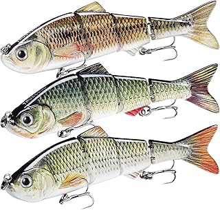 TRUSCEND Easy Catch Swimmax with BKK Hooks, Magic Noisy Wiggling and Vibrating Actions for More Bites, Lifelike Fishing Lures for Bass Trout Walleye Crappie, Strongest Dyneema Fiber Jointed Swimbaits product image