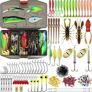 TRUSCEND Widely Used Fishing Lures & Tackle Kit Worth Every Penny, Selected Fishing Kit for Freshwater Saltwater, Economic/Giftable/Premium Fishing Gear Set Available, Starter Accessories for Family product image