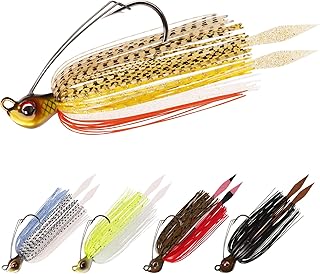 TRUSCEND Jigs Fishing Lures with Ultra Smooth Teflon Hook, Tour Grade Titanium Weed Guard Swim Jigs, Valuable Weedless Skirted Jig, Well-Made Lures for Crappie Bass Trout, Freshwater Fishing Gear product image
