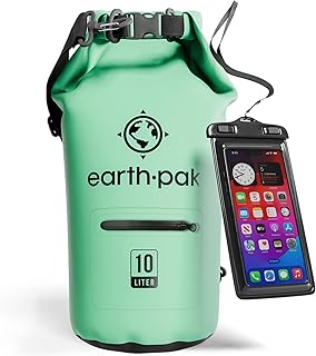 Earth Pak Waterproof Dry Bag with Zippered Pocket - Waterproof Dry Bag Backpack Keeps Gear Dry product image
