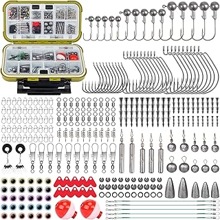 GOTOUR Fishing Lures Accessories Kit with Tackle Box, Fishing Hooks Minnow Crankbait Frog Popper Lure Worm Fishing Spoon Spinner Bait for Bass Crappie, Fishing Gear Freshwater Equipment Gifts for Men product image