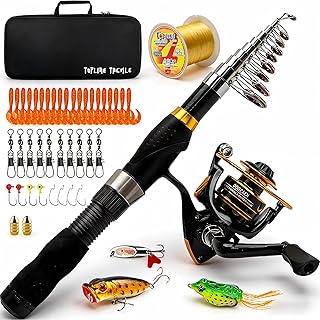 Collapsible Fishing Rod and Reel Combo, BalanZze Telescopic Fishing Rod with Spinning Reel, Portable Collapsible Fishing Pole Kit for Saltwater and Freshwater – Ideal Fishing Gift product image