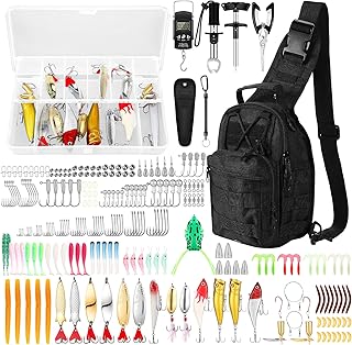 393 Pcs Fishing Tool Kit Fishing Backpack with Tackle Boxes Included Pliers Gear and Equipment Bait Rigs Fish Lip Gripper Lure Gear Kit Fish Hooks Remover Tools product image
