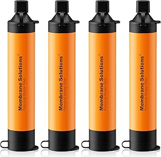 Membrane Solutions Straw Water Filter S1, NSF/ANSI 42&372&401 certificated, Survival Filtration Portable Gear, Emergency Preparedness, Supply for Drinking Hiking Camping Team Family Outing product image