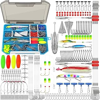 YOTO Surf Fishing Tackle Kit - 170pcs: Complete Ocean Saltwater Gear with Pompano Rig, Lures, Sinkers, Hooks, Swivels, and Accessories for Surf, Casting Fishing Techniques product image