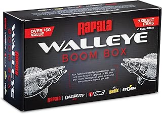 Rapala Walleye Boom Box, Walleye Lure Selection Includes 7 Hand-Picked baits Plus 1 Bonus Item, Featuring Trusted Brands Like Rapala, VMC, Crush City, Sufix, and Storm product image