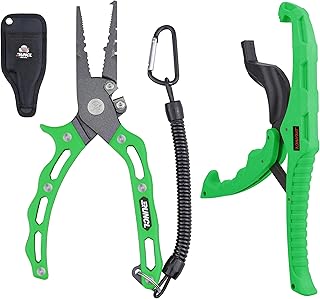 RUNCL Fishing Plier & Fish Lip Gripper Kit, Multi-Function Fishing Tools for Men, Premium Saltwater & Freshwater Fishing Gear, Ultimate Fishing Remover Extractor, Ideal Fishing Gifts for Men product image