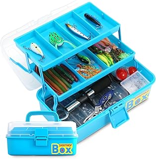 Pro 3-Layer FishingTackle Box Kit with Accessories Set,Including Saltwater and Freshwater Lures,Tools,Spacious Storage,All-in-One Bass Fishing Gear Set & Gift for Men(339pcs Fishing Tackle Box) product image