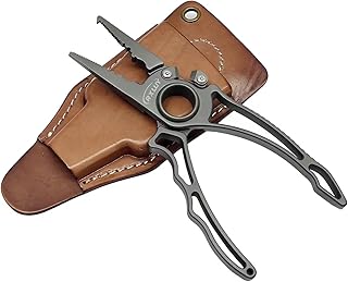 Titanium Fishing Pliers, Premium Saltwater Fishing Gear, Tungsten Cutters, Split Ring Hook Remover, Knot Tying Tool with Lanyard, Ice Fishing, Sea Fishing Kit Gifts for Men product image