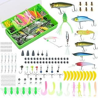 306 Pcs Fishing Lures Tackle Box Kit,Tackle Trays with TackleIncluded,Crankbaits,Hooks,Weights,Fishing Lure Bait Gear Equipment Kit for Bass,Trout,Fishing Gift for Men product image