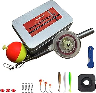 Emergency Survival Fishing Iron Box Telescopic Fishing Rod 21 Fishing Gear Compact Camping Essentials for Outdoor in Backpack Doubles as First Aid Kit for Car or Travel SurvivalFishingRodBox product image