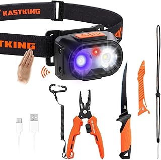 KastKing FieldLite Fishing Tool Set, Camping Gear Set, Multi-Function Outdoor Kit, 5-Mode LED Headlamp, 7.5" Fishing Pliers, 7" Razor-Sharp Knife, 7" Filet Knife, 5-in-1 Tactical Bracelet product image