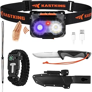 KastKing FieldLite Fishing Tool Set, Camping Gear Set, Multi-Function Outdoor Kit, 5-Mode LED Headlamp, 7.5" Fishing Pliers, 7" Razor-Sharp Knife, 7" Filet Knife, 5-in-1 Tactical Bracelet product image