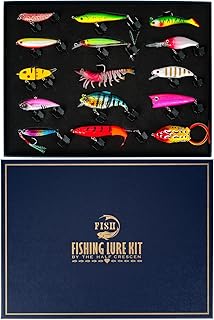 Fishing Lures Kit for Diving Bass/Trout/Pike/Salmon with Lifelike Action, Glide Bait Gifts for Men & Fishermen product image