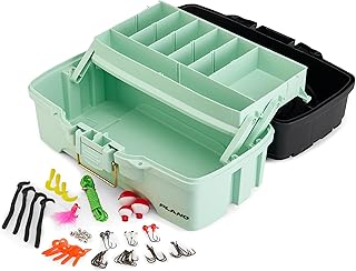 Plano Catch All One-Tray Tackle Box Kit, Black/Blue, Rust-Proof Brass Latch, Top-Access Tray with Deep Storage, Made in the USA, Portable Fishing Gear Storage Organizer product image