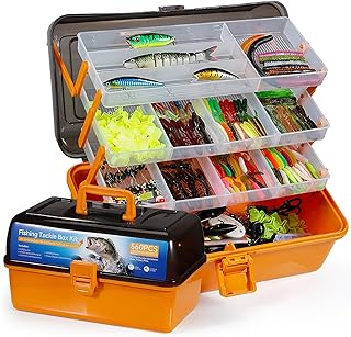 560PCS Fishing Lures Kit with Large 4-Layer Tackle Box, Complete Freshwater Bass Fishing Gear Set with Pliers, Hooks, Crankbait, Sinkers, Jigs, Weights & More Accessories, Gifts for Men product image