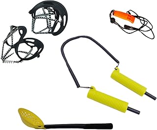Camping Gear, Ice Fishing Kits Retractable Ice Picks with Whistles, Ice Spoon, Ice Grippers Ice Fishing Picks Enduring product image