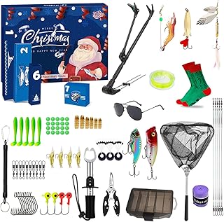 24Pcs Fishing Tools Kit, Fish Gear - Lures, Fish Lip Gripper, Fish Pliers with Lanyard, Saltwater Resistant Fishing Accessories & Equipment, Surprise Gifts for Adult Men Teen Boys Fisher product image