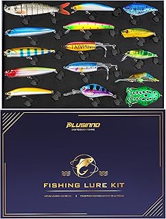 PLUSINNO Fishing Lures kit, Bass Fishing Lures for Freshwater， Fishing Gear Set Gifts for Men, Father's Day Fishing Gifts for Men, Fishermen, and Anglers. product image