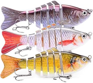 Multi-Segmented Fishing Lures, Glide Swim Bait Lure Freshwater and Saltwater for Bass Fishing Stuff, Swimbait Crank Baits product image