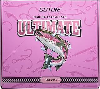 Goture Pink Fishing Kit, Fishing Lures with Tackle Box and Fishing Tool Kit Set for Women, Include Fish plier, Braid Scissors, Fishing Gripper with Gift box product image