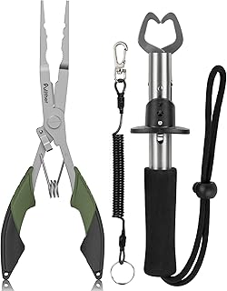 Fishing Tools Kit,Fishing Hook Remover Pliers, Fish Lip Gripper, Muti-Function Fishing Gear with Lanyard, Saltwater Resistant Fishing Accessories product image